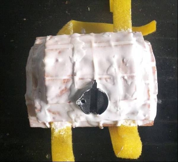 Finished foam GoPro mount ready to fit