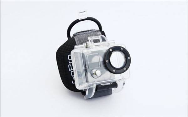 GoPro mount option strapped to the forearm