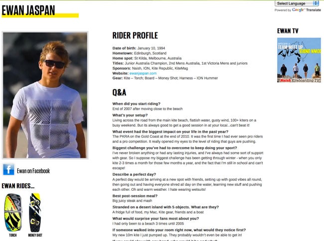 Ewan Jaspan Team Rider Profile